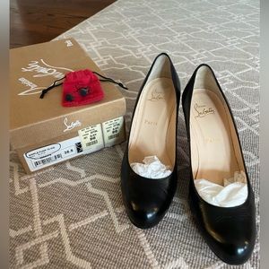 Christian Louboutin Simple Pump Black Leather 38.5/8